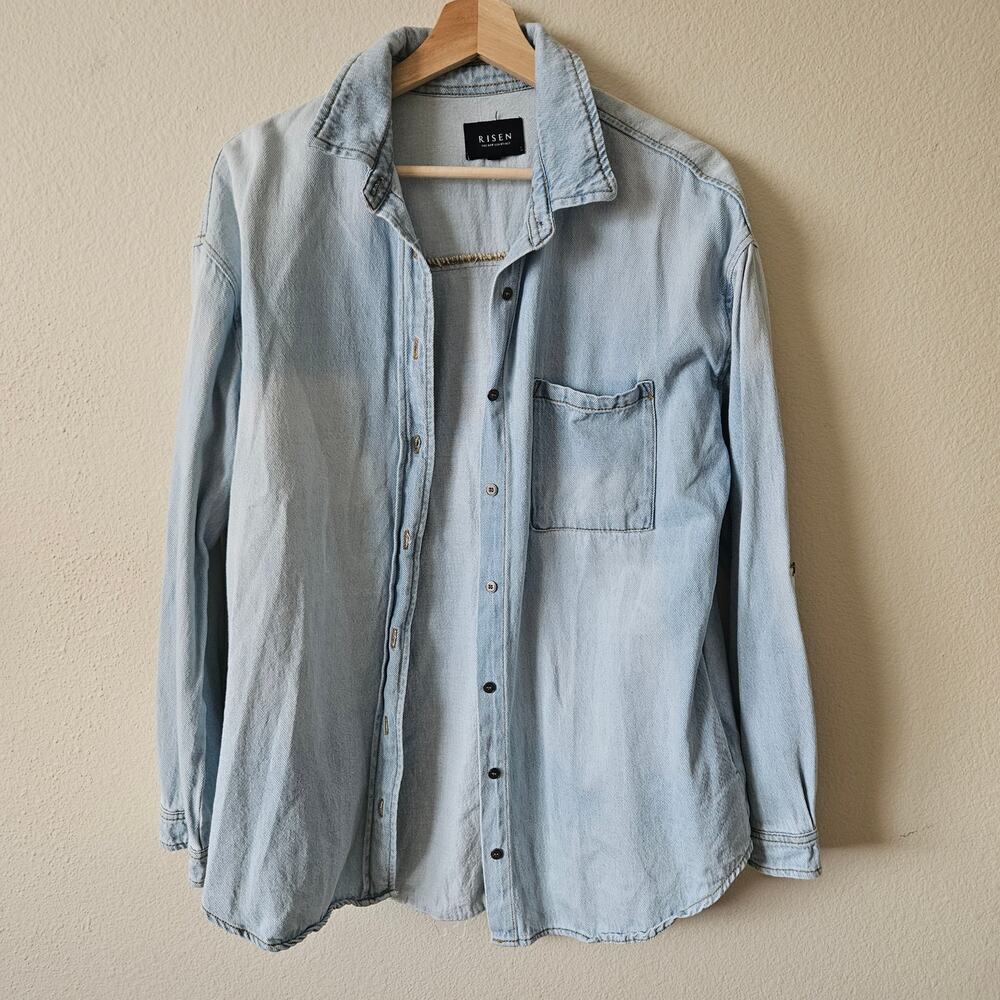 Risen - Oversized Denim Shirt - Small